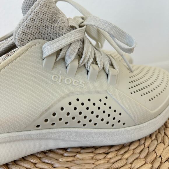 Crocs LiteRide Pacer Women's Size 9 Casual Comfort Sneaker Shoes Stucco Color - Picture 13 of 13